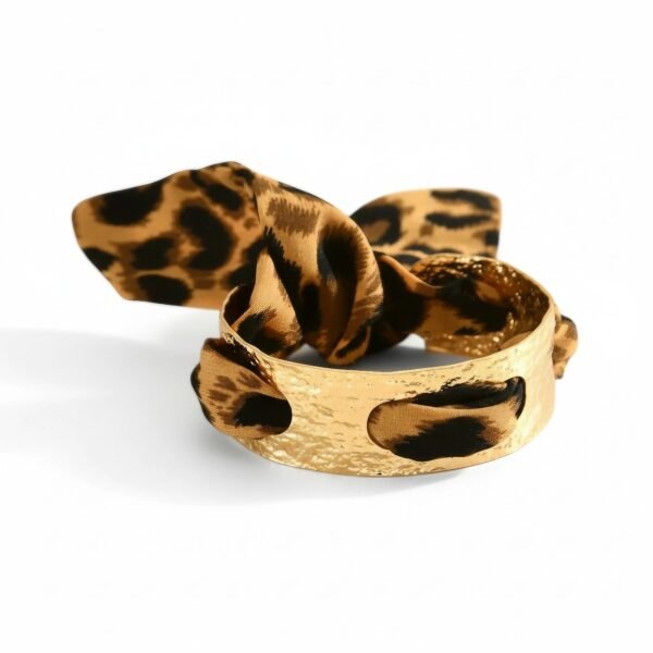 Scarf Cuff Bracelet - Leopard