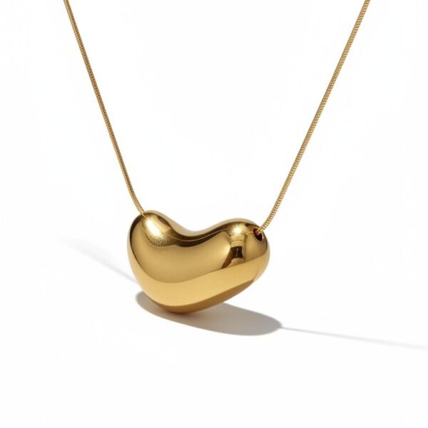 Bold Molten Heart Necklace