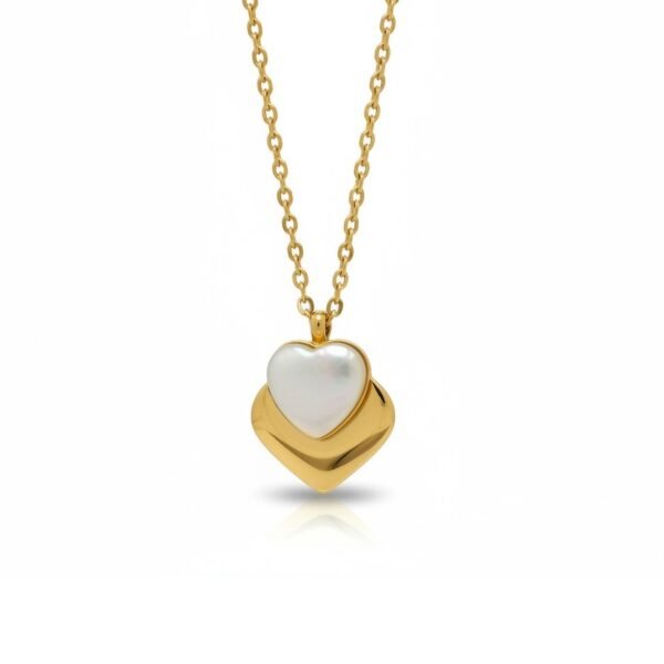 Natural Shell Heart Love Pendant Necklace